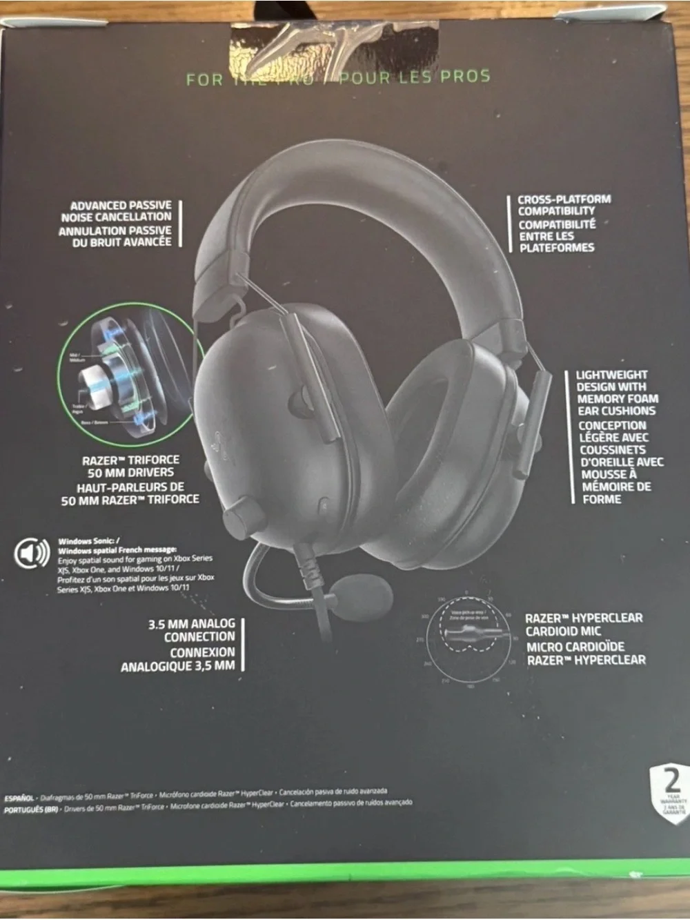 Razer BlackShark V2 X Wired Console Esports Gaming Headset - Black (Xbox/PC/PS